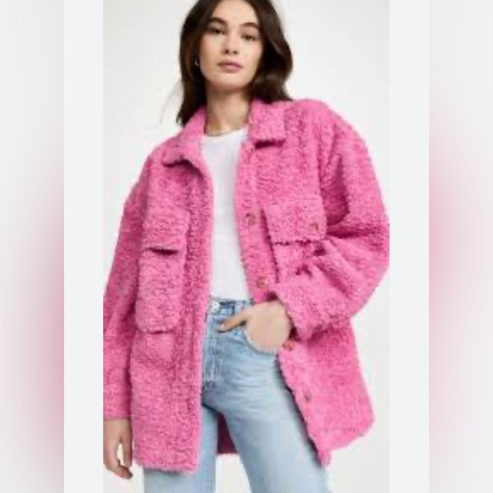 NWT English Factory Women's Oversized Chunky Sherpa Jacket‎ Size S/M